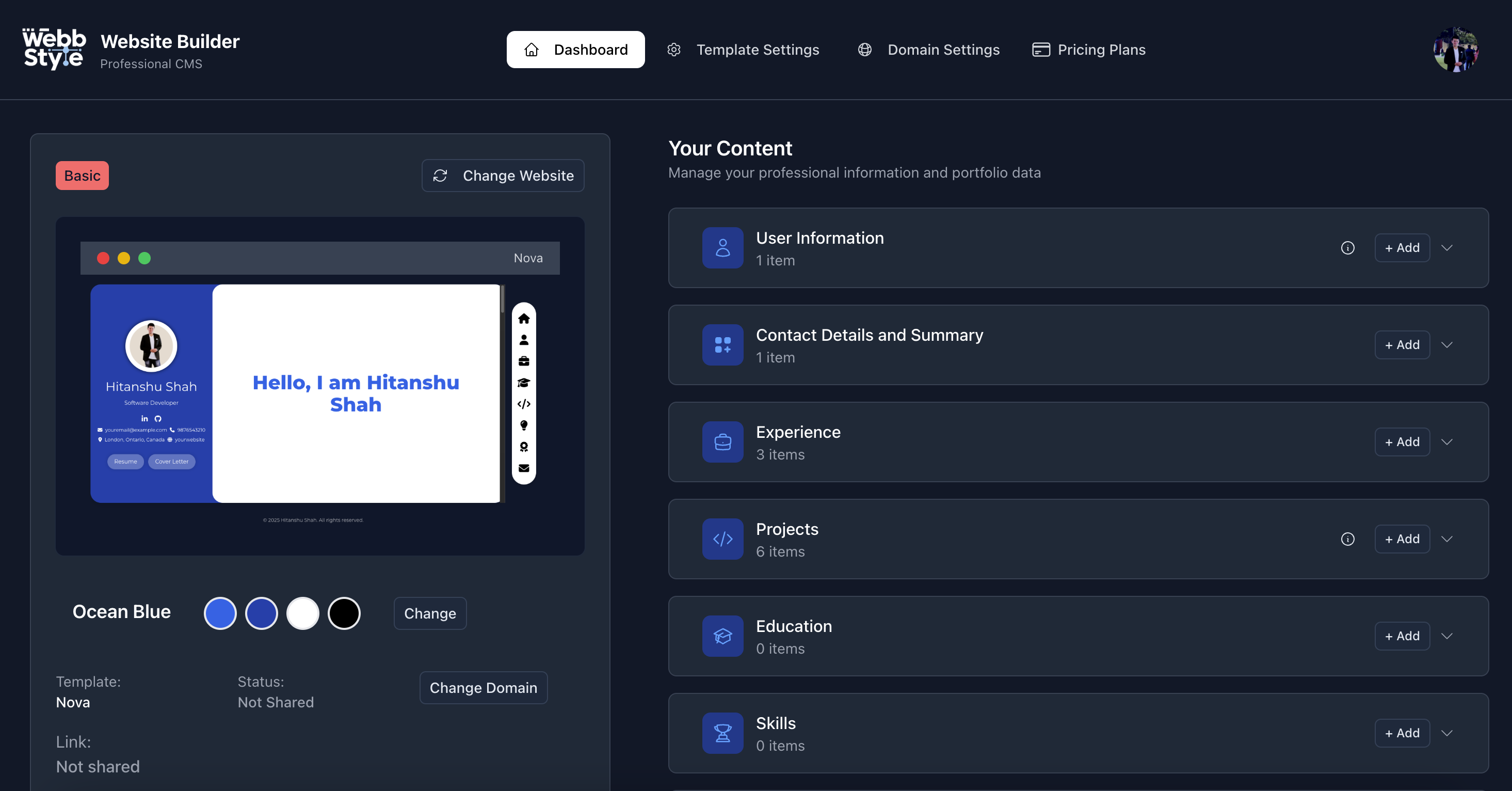 Webb Style - Website Builder